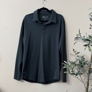 Men's Teal Long Sleeve Polo